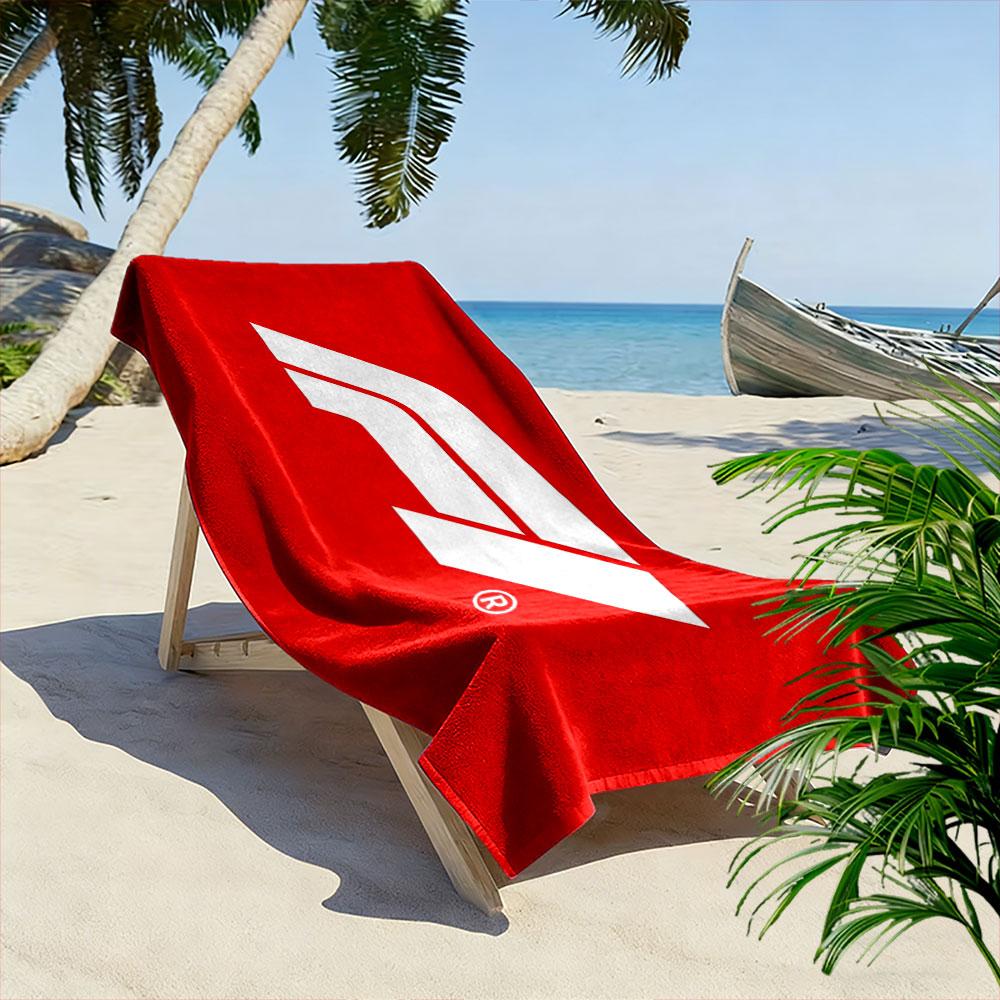 Red Beach Towel with Logo Design A Must-have Beach Towel for Beach Travel