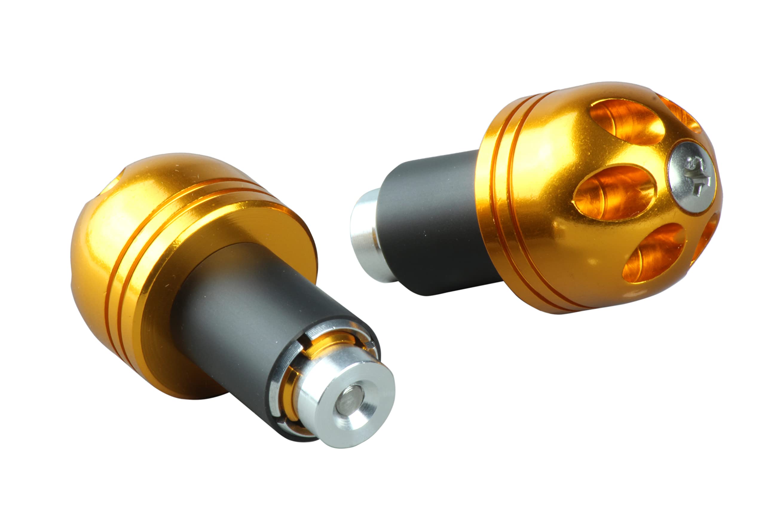 

POSH FAITH Мотоциклетные принадлежности Наконечник руля VIVID Big Bar End (Внешний диаметр 30мм) Совместимо с рулем с внутренним диаметром 14-19 мм, цвет золотой 031075