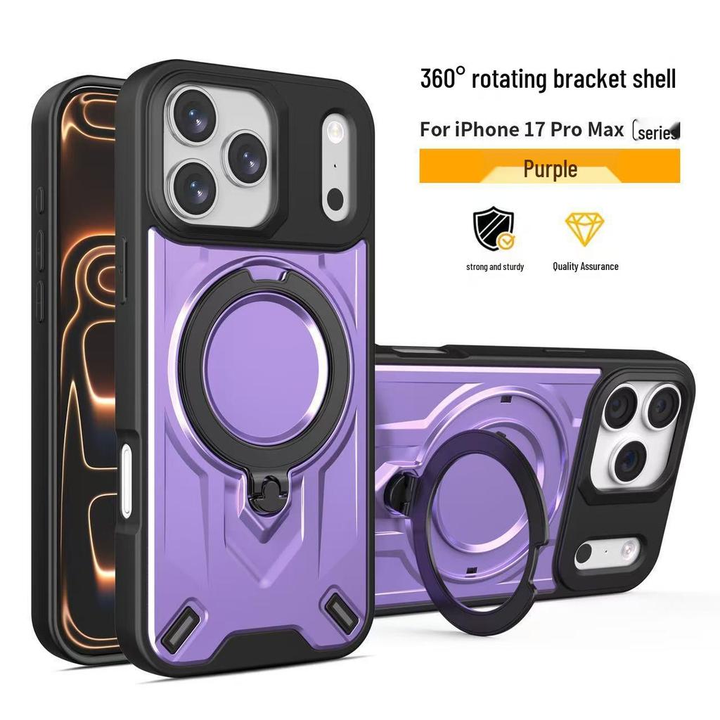 iPhone 17 Pro Max Case with Rotating Stand, Magnetic Anti-drop for Apple 17/16/14/13