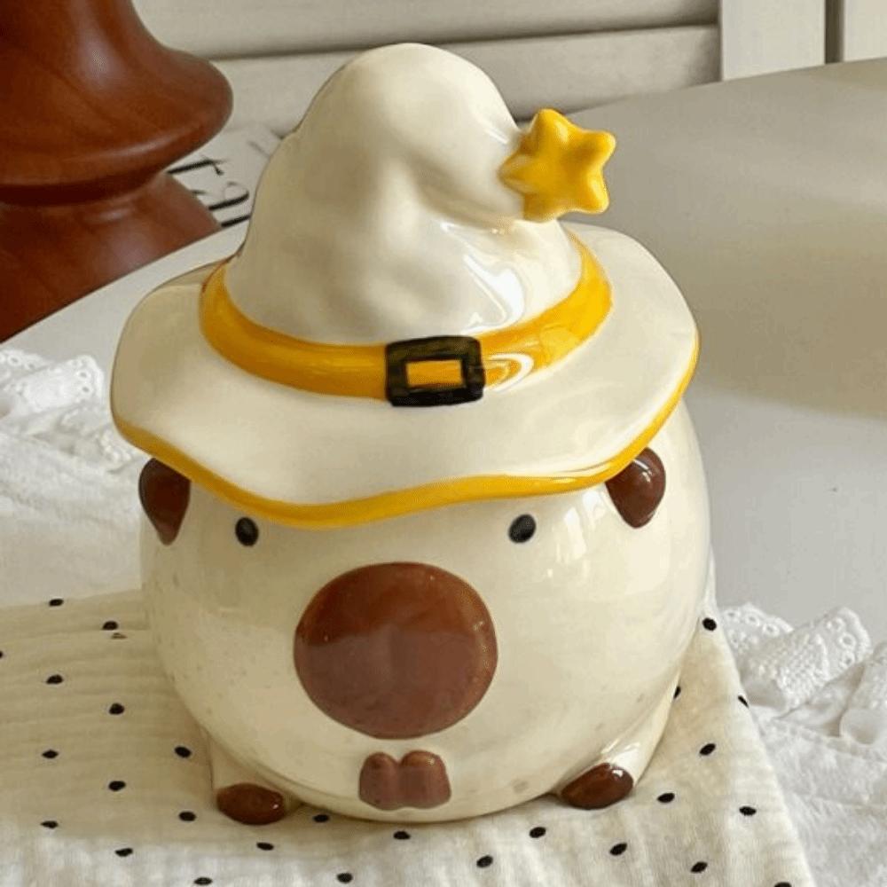 Cute Cartoon Capybara Mug Novelty Ceramic Coffee Mug Funny Halloween Mug  Office Use