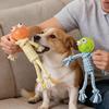 Yousheng Dog Rope Chew Toy Squeaky Spiky Ball Cotton Rope Puppy Teething Toy Interactive Tug-of-War Toy Toy for Small And Medium Dogs Teeth Cleaning