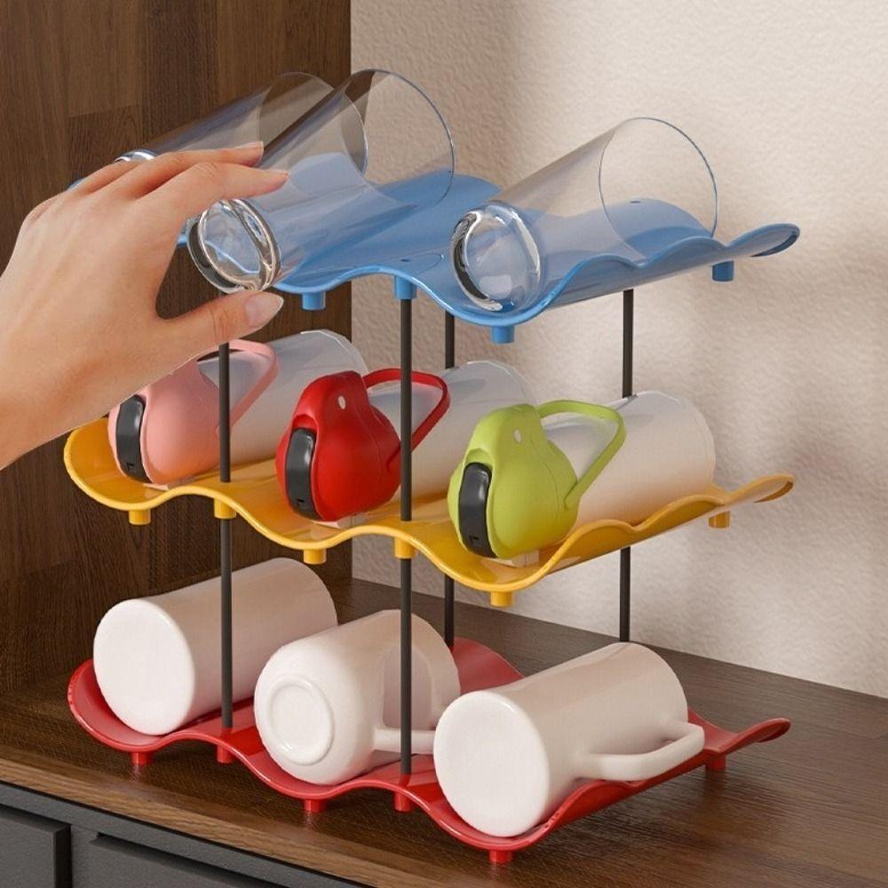 Anti-Fall Cup Storage Rack Large Capacity Water Bottle Storage Rack Water Bottle Holder Bar