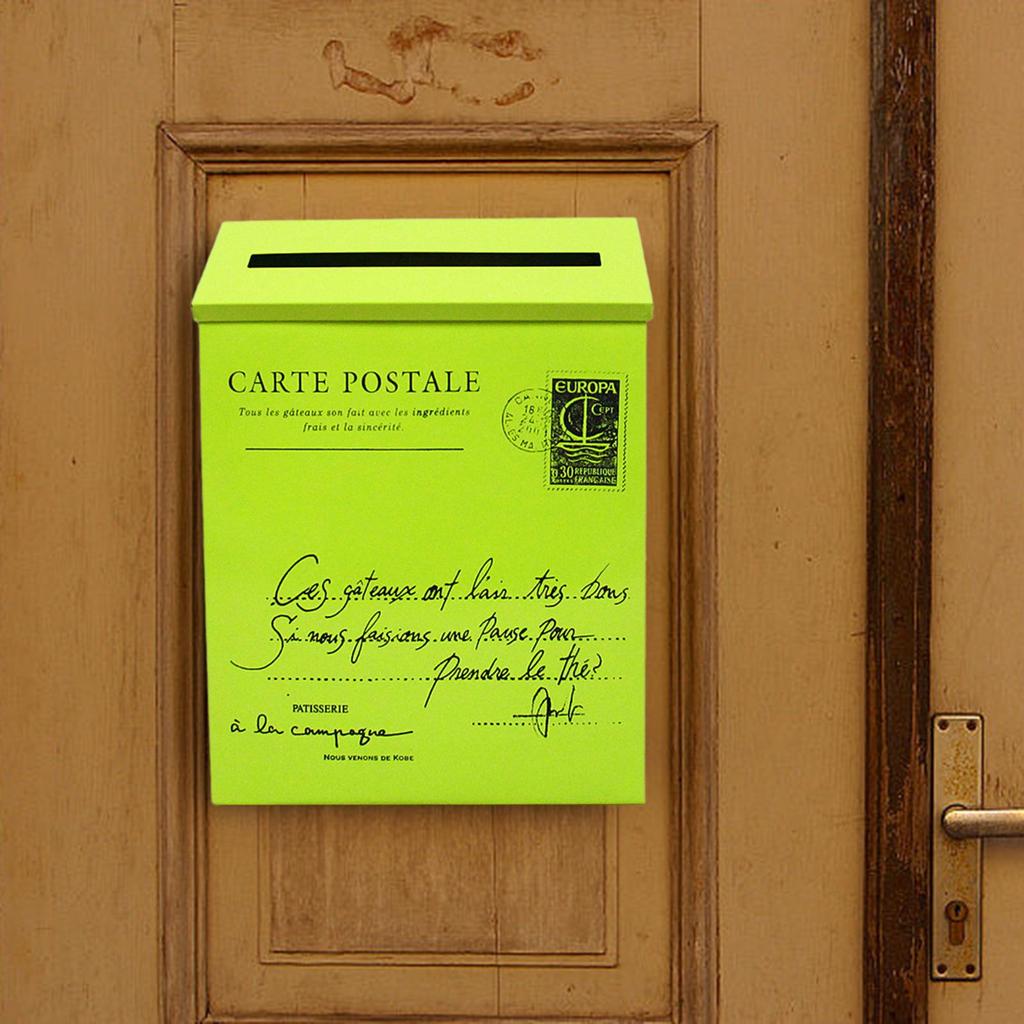 Newspaper Holder Box Drop Box Wall Hanging Mail Box Wall Mounted Mailbox for Home Office