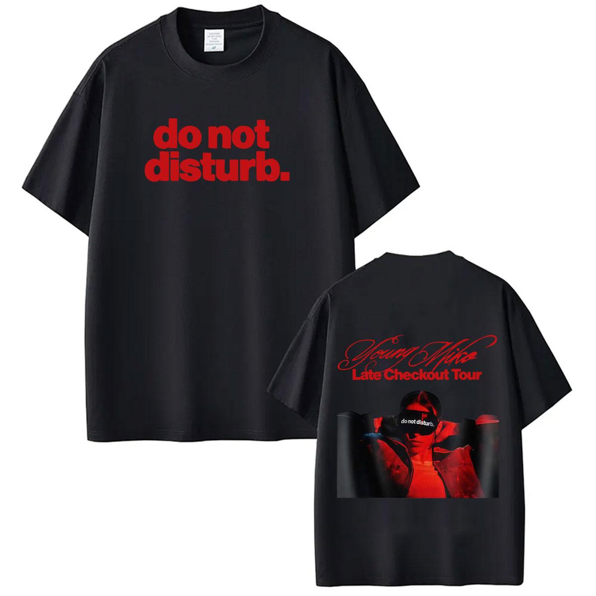 Hip Hop Style Graphic Tee Young Miko Late Checkout Tour T-shirts Casual Loose Short Sleeve Top Street Style Unisex Cotton Tee S