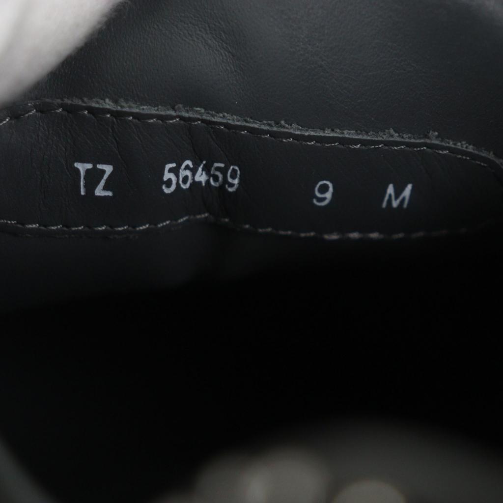 Excellent Salvatore Ferragamo Low Cut Sneakers Black Leather Mens 9 Used