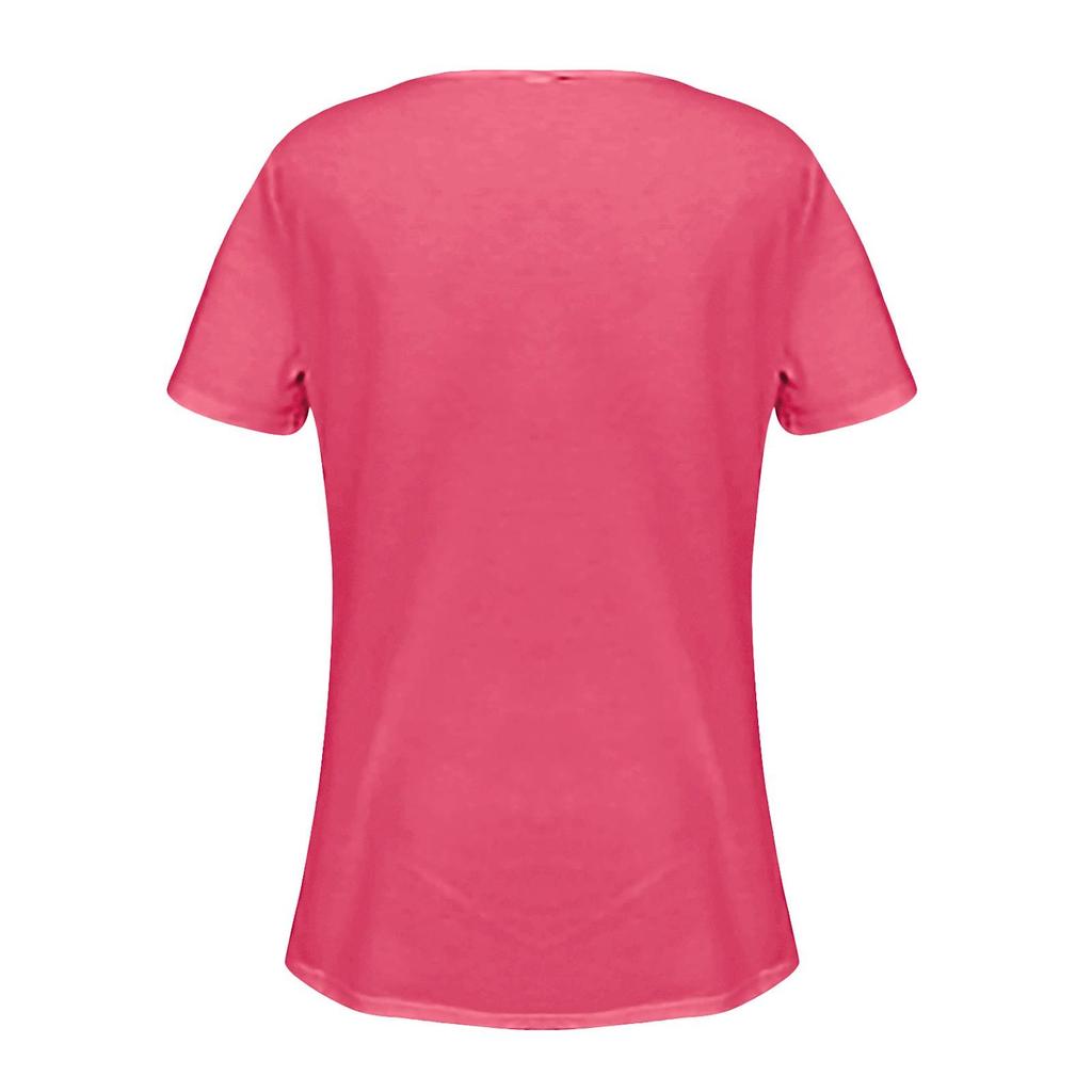 Women's Fashion Casual Color Blouse Cross Front V-Neck Short Sleeve Top