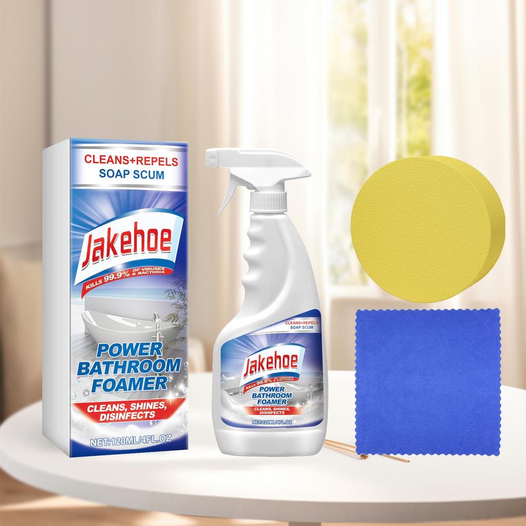 Jakehoe Bathroom Foam Cleaner Toilet Toilet Bathtub Sink Tile Stain Remover Cleaning Spray
