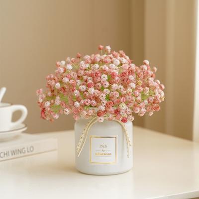 1 Stück 22 cm künstliche Blumen Baby's Breath Bouquet Fake Gypsophila, Home Decor Blumenarrangement Tabletop Vase Zubehör, Party DIY Kranz