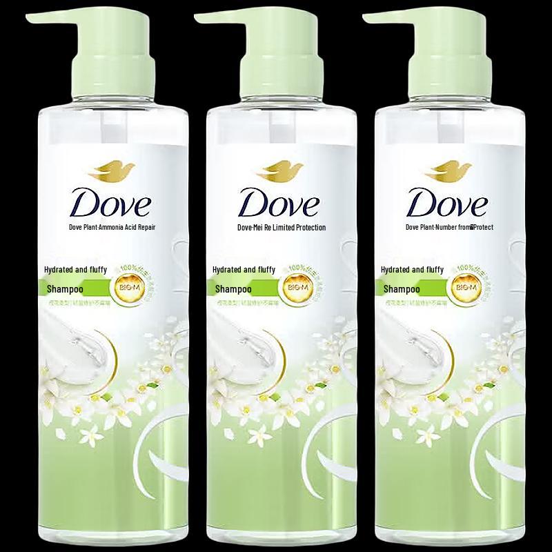 Dove Botanical Hydrating & Volumizing Silicone-Free Shampoo 3 x 470g Set