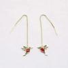 Spreading Wings Bird Earrings Popular European and American Hummingbird Crystal Earline Earrings Creative Gifts Fashion Jewelry