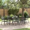 Outdoor Dining Set 7 pcs Anthracite Powder Coated Steel