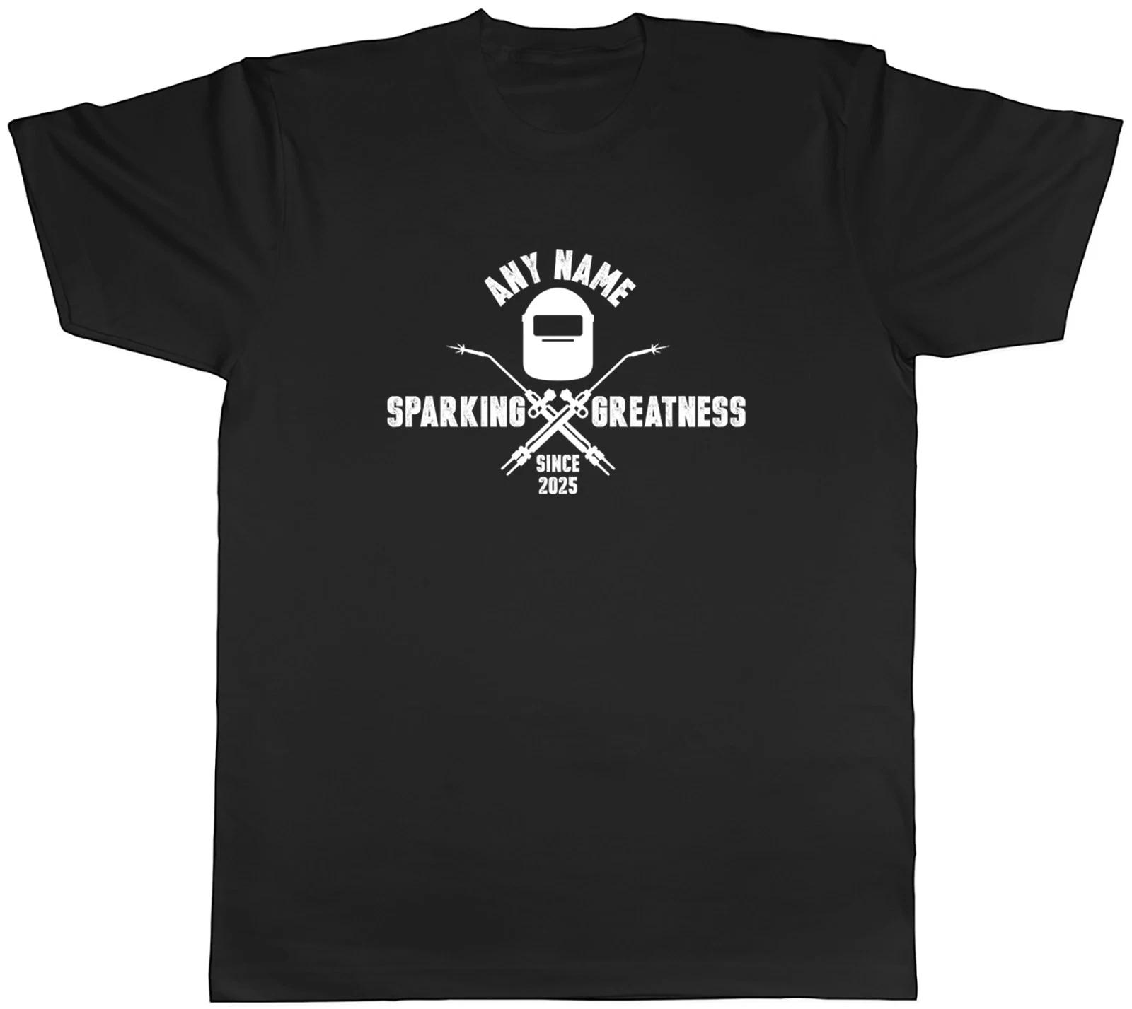 Personalised Sparking Greatness Since Name Year Mens T-Shirt Tee Gift Top S