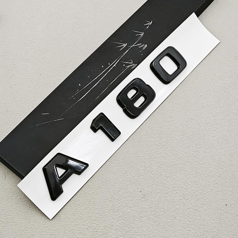 3D ABS A180 A200 B180 B200 Logo Emblem Letters Sticker Car Trunk Badge For Mercedes Benz Auto Accessories