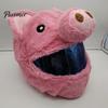 Motorbike Helmet Cover Motorcycle Full Face Decorative Head Ultra-Thick Protector Easy to Install Animal Plush Decoration Full-face Shield
