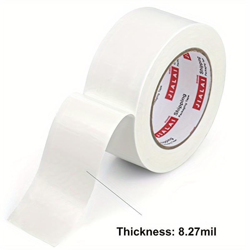 

Heavy Duty White Duct Tape, 2 inches x 10 Yards, 8.27 mil Thickness, Strong, Flexible, No Residue, for Repairs, Industrial