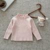 Girls Solid Color Turtleneck Knit Sweater Long Sleeve Baby Top Winter Toddler Outfit