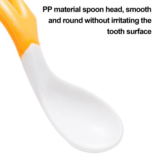 Bendable Spoons for Infants Baby Training Spoons Easy-Grip Handle Reusable Dining Utensil for Self
