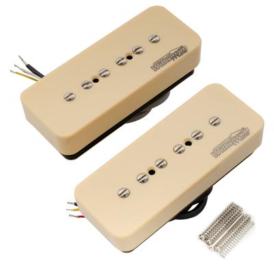 Wilkinson M Series Stacked P90 Single Coil Neck Pickup Set for Electric Cream (Humbucker Size) SG/LP Guitars,
