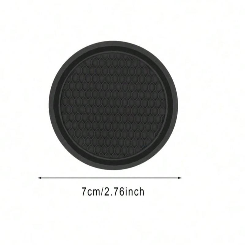 2pcs Non-Slip Cup Holder Embedded Decorative Coasters, Car Interior Accessories, Car Essentials, Minimalist Elegant Car Cup Holder