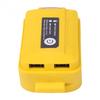 LED Light Battery Adapter for Dewalt For DCB203 For DCB200 Dual USB Charger