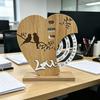 Wood Calendar Ornaments Handcrafted Desk Calendar with Adjustable Month Date Sliding Blocks No Paper Core Unique Office Decor Gift