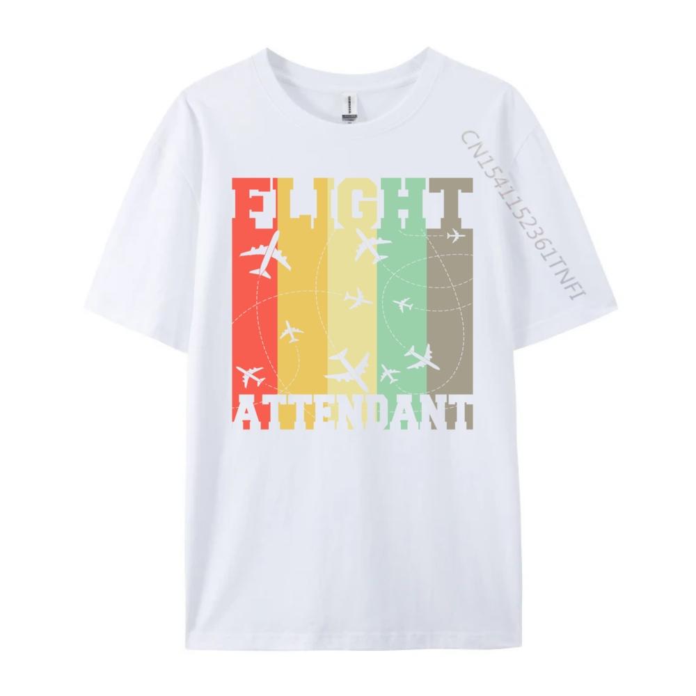 Flight Attendant Flying Plane Stewardess Free Shippping Clothes New Year 2025 T Shirts Oversized Graphic
