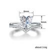 Luxury Crown Valentine'S Day Ring, Micro V-Shaped Love Ring Kuaishou Internet Celebrity