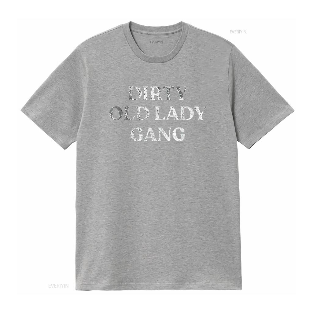 Womens Dirty Old Lady Gang Funny Mud Run 4 Wheeling T Shirt Black 2XL vintage Washed designer clothes Breathable Stretched