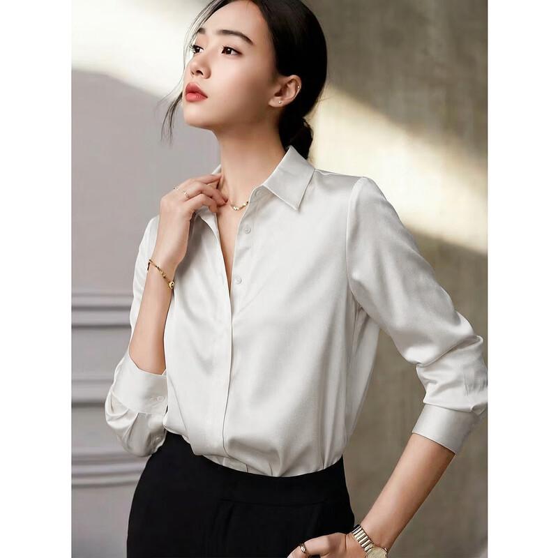 Women's Mulberry Silk Lapel Shirt