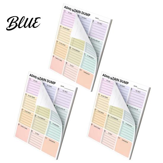 Personalized Goal Setting A5 Brain Dump Planner, Tear-off Daily Task Pad with 50 Tear Off Note Sheets, Thickened Paper Notepad for Organizing Thoughts
