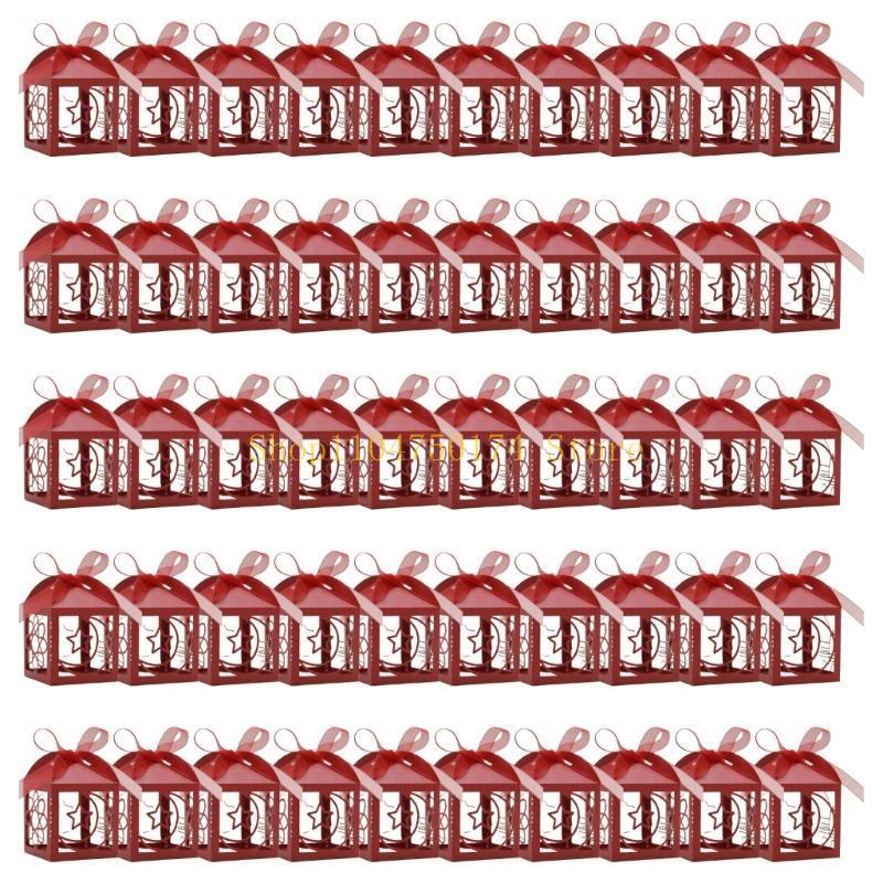 50PCS Eid Mubarak Boxes Eid Decoration Supplies Candy Box Suitable for Festival Treats and Festival Parties Decorations top sale