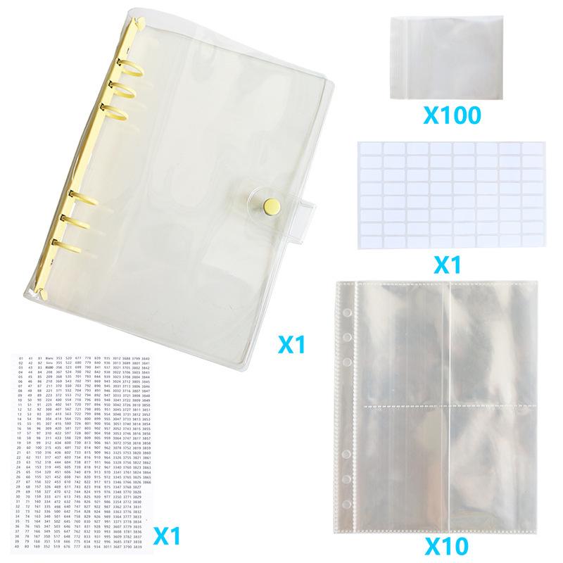 Diamond Painting Storage Album & Tool Kit: DMC447 Color Number Stickers, Self-Sealing Bags