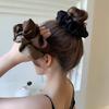 Elastisches Seidenähnliches Haargummi für Damen Haarringe Elegante geraffte seidenähnliche Scrunchies Übergroßes Haarband Haargummi