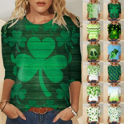 Casual Summer T-Shirt For Women Saint Patricks Pat St Paddys Day Tees Shirts Female Basic Top Camisetas Casual Streetwear Cloth