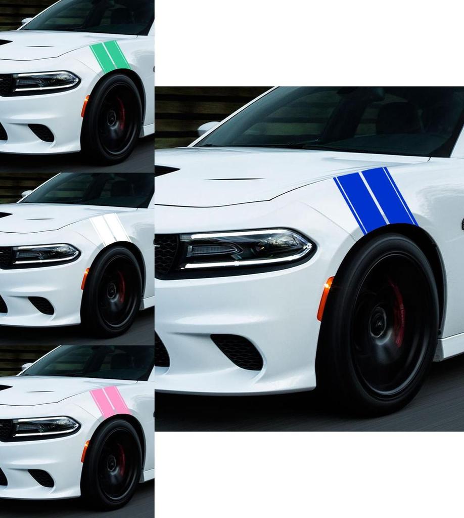 Premium Quality Hash Racing Stripe Decal For Car Truck Suv Fender Hood Bumper