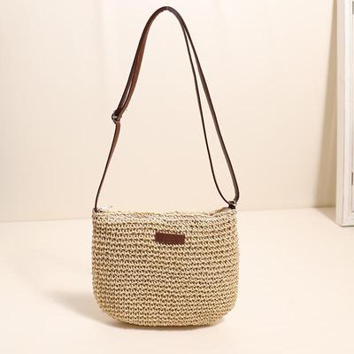 Versatile Women's Woven Crossbody Straw Bag - Simple Holiday Beach Shoulder Bag
