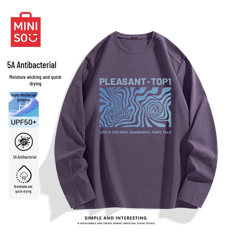 MINISO Men s Outdoor Sport Sun Protection Quick-Dry Long Sleeve T-Shirt 3XL