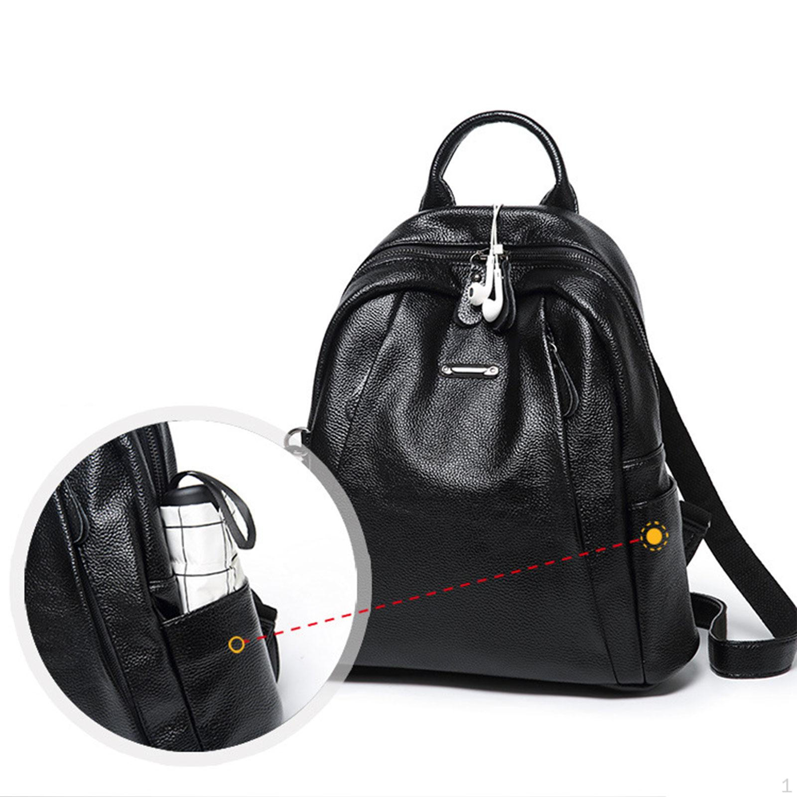 

PU кожаный рюкзак женский регулируемый ремень бизнес легкая многоцелевая сумка L