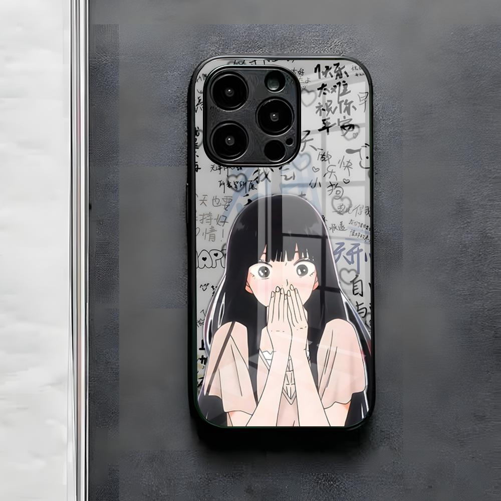 Sawako Phone Case For IPhone 17 Air 16 E Pro Max 15 14 13 Mini 12 Pro 11 Max Plus Black Glass Cover