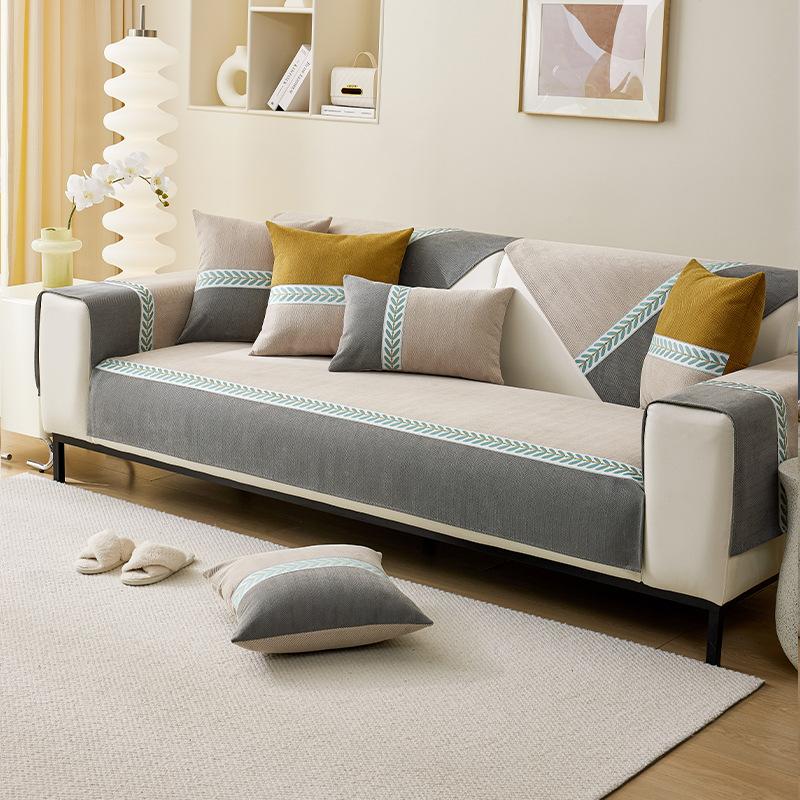 

Подушка для дивана из синели, нескользящая, универсальный, простой, современный, комбинированный костюм на четыре сезона, чехол для дивана, спинка, полотенце 70*70cm