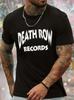 Ανδρικό Casual Αθλητικό T-shirt Loose Fit από 100% Βαμβάκι με Σχέδιο Death Row Records, Στρογγυλή Λαιμόκοψη, Κοντομάνικο