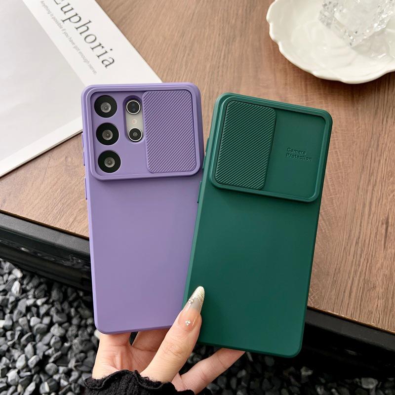 Sliding Window Lens Protection Phone Case for Samsung S26 S25U S24 S23 S22 A56