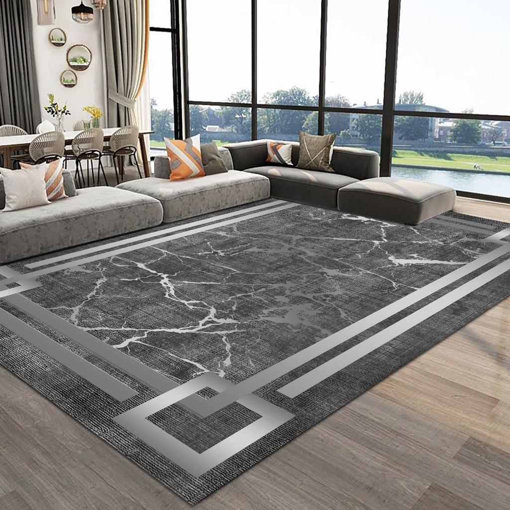 Europe Style Carpet for Living Room Abstract Sofa Table Side Area Rug Luxury Geometric Bedroom Decoration Rug Non Slip Floor Mat