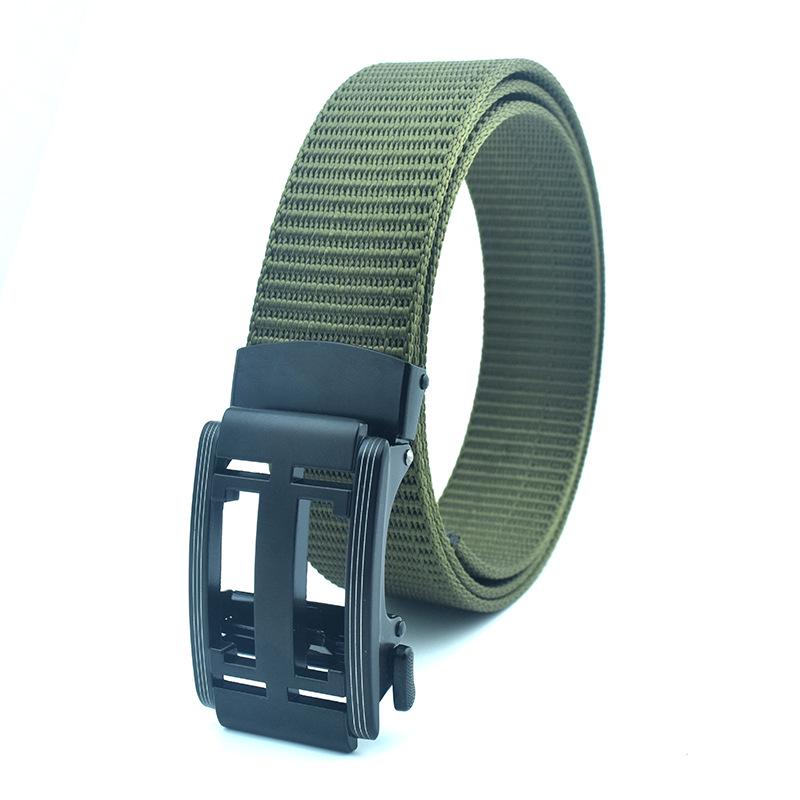 Men's Nylon Belt with Breathable Fabric and Automatic Buckle - Ideal as a Gift or Trouser Accessory