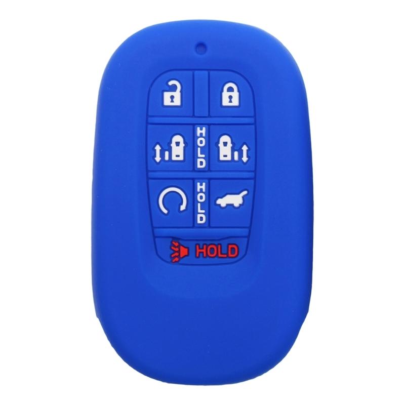 Key Fob Case Shell Cover For Remote 7+2 Button Designs Anti Shock Silicone Cover Non Slip Surfaces Universal Vehicle Fit