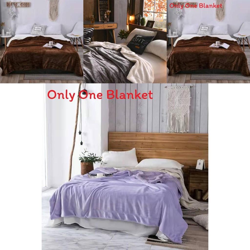 Coral Fleece Double Layer Blanket With Thick Plush Fabric For Winter Home Decor