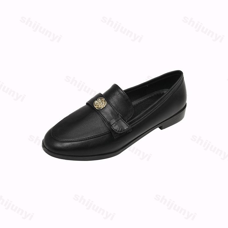 Fashion Women British Style 2025 Spring New Single Shoes Versatile Flat Bottomed Comfortable Fashion Daily Work Thick Heel Casual Pumps