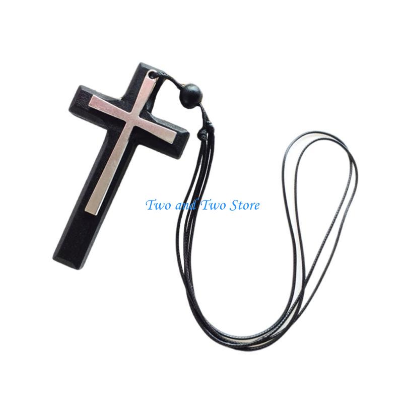 HX6F Versatile Neckchain Crucifix Pendant Choker for Casual or Festive Attire