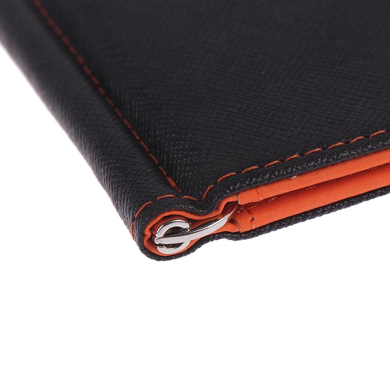 1X Billetera con Clip para Billetes Ultradelgada de Cuero para Tarjetas de Crédito/Identificación