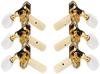 Kikutani Guitar Tuning Pegs, 35mm, for Nylon Strings, Three-Piece Set (Left and Right), Gold, GM-35SG